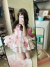 閃動(dòng)少女洛麗塔洋裝小芙蝶心動(dòng)玩偶芭蕾風(fēng)蛋糕裙連衣裙Lolita可愛(ài)日系甜美 小芙蝶jsk+帽子+項鏈 XL 曬單實(shí)拍圖