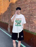 LEFT SPORTS品牌聯(lián)名短褲男夏季新款休閑五分褲男潮牌冰絲速干透氣工裝短褲子 黑色-B 3XL （建議175-195斤） 曬單實(shí)拍圖
