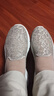 斯凱奇（Skechers）閃穿鞋女鞋蕾絲單鞋透氣休閑鞋軟底平底鞋健步鞋一腳蹬158858 曬單實拍圖