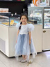 G.duck童裝女童連衣裙秋裝2024新款?lèi)?ài)莎公主裙兒童服裝小女孩生日禮服 藍色【8312】 90 (建議身高80-90 1歲-2歲) 曬單實(shí)拍圖