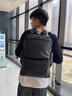 羅梅達(dá)爾（Rommedal）雙肩包男時(shí)尚簡約大容量旅行包男士背包頭層牛皮學(xué)生書包雙肩包 黑色京東快遞【43*30*15CM】 曬單實(shí)拍圖