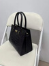 Reessy奢侈品包包女包2025品牌新款手提包女士斜挎包凱莉包托特包 黑色 曬單實(shí)拍圖