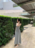 夢(mèng)琪嵐法式感無(wú)袖灰色吊帶連衣裙子女夏季2025新款氣質(zhì)顯瘦百搭背心長(cháng)裙 灰色吊帶裙 M 45/55kg 曬單實(shí)拍圖