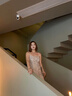 DALEY MODE純欲風(fēng)開(kāi)叉吊帶連衣裙女夏絕美海邊小裙子紗裙甜辣妹收腰包臀長(zhǎng)裙 圖片色 S 建議90斤以下 曬單實(shí)拍圖