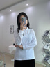 NAOTIEA納奧蒂爾小帆船白色翻領(lǐng)長(cháng)袖T恤女裝2025春秋新款純棉大碼POLO衫白色L （建議95-105斤） 曬單實(shí)拍圖