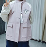 紫洛妮高中生夾克短外套女春裝新款2025秋季初中學(xué)生少女印花小個子上衣 粉色外套 L/165 曬單實(shí)拍圖