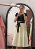 夢(mèng)嬌連衣裙女夏季2025新款女裝簡(jiǎn)約氣質(zhì)百搭高腰顯瘦短袖套裝裙子女 杏色 L 建議110-125斤 曬單實(shí)拍圖