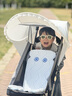 JOBIBI嬰兒車(chē)遮陽(yáng)傘口袋車(chē)遛娃神器遮陽(yáng)棚通用加長(cháng)遮陽(yáng)光遮光簾防紫外線(xiàn) 口袋車(chē)白色遮陽(yáng)棚＋自帶收納袋 曬單實(shí)拍圖