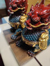 古瑤黃銅祥瑞麒麟一對(duì)招財(cái)擺件客廳玄關(guān)辦公室桌面裝飾品喬遷開業(yè)禮品 大號(hào)彩銅麒麟一對(duì) 曬單實(shí)拍圖