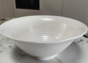小野七天奶昔白斗笠碗陶瓷面碗湯碗泡面碗家用純色餐具8英寸單只拉面碗 陶瓷斗笠面碗【8英寸 奶昔白】 曬單實拍圖