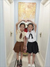 G.DUCKKIDS童裝女童套裝夏款兒童衣服中大童夏季新款襯衫短褲兩件套女孩衣服 咖色【飛袖款】 150 尺碼11~12歲【140-150cm】cm 曬單實(shí)拍圖