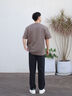 GXG男裝 【三防】寬松錐形西裝褲通勤男休閑褲長(zhǎng)褲 2025夏季新品 黑色 XL (32) 曬單實(shí)拍圖