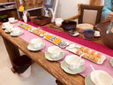 佳億廚連 壽司盤面包點心盤歐式浮雕盤陶瓷餐具早餐盤蛋糕盤子長方盤擺盤 白色蝴蝶壽司盤 曬單實拍圖