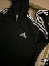 adidas休閑連帽拉鏈夾克外套男裝阿迪達(dá)斯官方輕運(yùn)動GK9032   黑色/白   L 曬單實(shí)拍圖