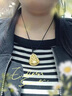 XCL金包銀彌勒佛吊墜古法黃金本命佛足金999大肚笑佛送女友七夕禮物 彌勒佛（包金2.5克） 曬單實(shí)拍圖