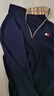 TOME BORNEK湯米正品男士高端100%純棉長袖T恤冬季拉鏈立領(lǐng)打底polo 衫男衛(wèi)衣 寶藍色 2XL 180【156-168斤】 曬單實拍圖