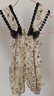 優(yōu)貝祥嬰兒純棉紗布造型女寶吊帶包屁衣爬服夏季薄可愛(ài)哈衣連體衣送帽子 黑色蕾絲兔【送發(fā)箍】 66cm 【14斤以內(nèi)】 曬單實(shí)拍圖