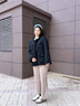 CAMILA KSENIA德訓(xùn)鞋女2025新款厚底鞋子百搭爆款女鞋休閑板鞋女款小白鞋運(yùn)動(dòng)鞋 米黑色 36 曬單實(shí)拍圖