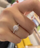 星眸珠寶18K金白鉆石戒指摩天輪群鑲圓苞1克拉效果訂婚禮物送女友生日真鉆 圓苞-5分主鉆80分效果F-G色SI 禮盒包裝 曬單實(shí)拍圖