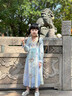 安妮優(yōu)兒女童漢服秋款中國風(fēng)2025新款超仙古裝女孩古風(fēng)公主裙兒童春夏裙子 紫色 120 曬單實(shí)拍圖