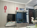 美諾家用魚缸客廳超白玻璃生態(tài)免換水落地免換水一體式水族箱金魚缸 銀拉絲 100*40*130cm 曬單實(shí)拍圖