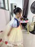 G.DUCKKIDS白雪公主公主裙女童連衣裙夏季兒童洛麗塔裙子寶寶周歲生日禮服裙 圖片色 可拆卸披風 90 建議9個月-1歲20-25斤 曬單實拍圖