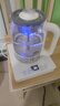 開(kāi)品 煮茶器底部全自動(dòng)上水感應續水電熱燒水壺 辦公室燒水壺恒溫多檔調節電水壺養生煮茶壺 1.5L 白色（蒸茶-煮茶-燒水）桶裝水款 曬單實(shí)拍圖
