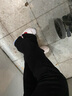 百圖betu女裝春季新款牛仔褲高腰喇叭褲開叉復(fù)古牛仔褲女2402T75 黑色 L 曬單實(shí)拍圖