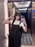 清池影夏季ins復(fù)古韓搭辣妹牛仔背帶褲女學(xué)生寬松減齡直筒闊腿連 主圖色 M 曬單實(shí)拍圖