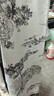 辛瓦伊·克洛斯 圍巾女秋冬2025新款長(zhǎng)款水墨畫(huà)圍脖外搭兩用保暖披肩 黑白色 曬單實(shí)拍圖
