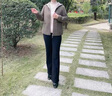 俞兆林媽媽外套春秋款冬裝呢外套2025年中年高檔女裝媽媽裝50-60歲洋氣 桔色 均碼 2XL120-130斤 曬單實(shí)拍圖