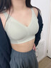 頌梵希大胸顯小內(nèi)衣女無痕上托聚攏防下垂文胸收副乳顯瘦薄款胸罩 抹茶綠 M 【75BC】 曬單實(shí)拍圖