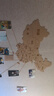 雷光毛氈地圖旅行足記打卡照片墻創(chuàng)意背景玄關(guān)客廳墻面裝飾自粘展示板 【特厚】深駝地圖+淺駝色底板 120x240CM 曬單實(shí)拍圖