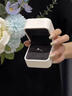 BJYL一克拉銀色戒指女士款結(jié)婚對戒開口可調(diào)節(jié)仿鉆戒情人節(jié)禮物送女友 天使之吻 曬單實拍圖