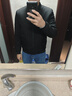 羅蒙（ROMON）夾克男外套春秋新款保暖加棉厚男士通勤棒球領茄克衫大碼男裝 黑色 加棉款 XL 曬單實拍圖