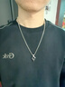 Peifeite項(xiàng)鏈男鎢金吊墜定制刻字高級(jí)感飾品簡約男士禮物百家姓姓氏字母 鎢金吊墜+燈籠鏈（免費(fèi)刻字） 曬單實(shí)拍圖