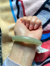 周六福 和田玉手鐲女新中式和田青玉平安鐲玉鐲手飾送媽媽禮物 中青玉色（鐲臂直徑約11.4mm） 56mm 曬單實(shí)拍圖