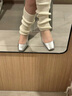 愛(ài)步蝶女鞋2025春新款一腳蹬舒適真皮淺口時(shí)尚百搭單鞋平底 舞悅234323 銀色 35 曬單實(shí)拍圖