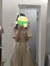 clotho Rennie品牌女裝法式襯衫連衣裙女中長(zhǎng)款2025夏季新款氣質(zhì)通勤收腰顯瘦 卡其灰 M 曬單實(shí)拍圖