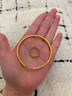六福珠寶七夕禮物 財源滾滾黃金手鐲光影金足金碎碎冰 計價 56mm-約8.88克 曬單實拍圖