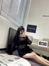 COSMICKISS泡溫泉泳衣女比基尼分體三件套長(cháng)袖韓國ins性感顯瘦遮肚度假泳裝 黑色 均碼【建議80-120斤】 曬單實(shí)拍圖