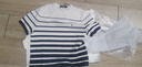 納維凱爾意大利小帆船男涼感通勤條紋圓領(lǐng)短袖T恤1325505508 亮白 S  曬單實(shí)拍圖