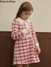 PawinPaw【新年系列】卡通小熊童裝25年春新女童格紋連衣裙套裝 Red紅色/20 160 cm 曬單實(shí)拍圖
