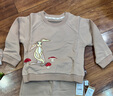 Milkbarn春季兒童衛(wèi)衣 1-6歲男寶寶打底衫女童長袖上衣中小童童裝 棕紅色 (褲子) 100 cm 曬單實拍圖