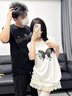 MDlila《2件價(jià)》情侶裝夏季短袖t恤蝴蝶衣服一男一女休閑寬松半袖定制 夢(mèng)幻蝴蝶 黑男+白女-兩件裝 男L+女M 曬單實(shí)拍圖