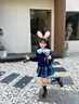 迪士尼朱迪兔子警官女童套裝JK學院風洛麗塔cos春裝夏款襯衫短袖連衣裙 毛衣+長袖襯衫+裙子 120 cm 曬單實拍圖