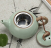 連山閣 汝窯過濾茶壺開片可養(yǎng)小號陶瓷功夫茶具單壺帶內(nèi)膽家用泡茶器 天青色過濾祥龍壺一壺四杯 240ml 曬單實拍圖