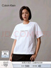 Calvin KleinJeans夏季女士休閑ck撞色簡(jiǎn)約字母印花純棉圓領(lǐng)內搭短袖T恤上衣 YAA-亮白色 L （建議120-140斤） 曬單實(shí)拍圖