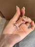 GIOIO莫桑鉆戒指女純銀碎鉆戒指疊戒尾戒一對情侶對戒求婚結(jié)婚婚戒 贈送鑒定證書+豪華禮盒禮袋 活口【可調(diào)節(jié)大小】 曬單實(shí)拍圖