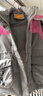 雪中飛kids童裝兒童羽絨服新款時(shí)尚女童中大童撞色拼接洋氣羽絨服 淺灰色 150 曬單實(shí)拍圖